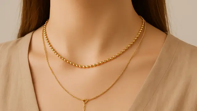 Model Kalung Emas Biji Lada Terbaru/Ilustrasi gambar oleh AI