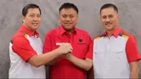 Calon Gubernur dan Wakil Gubernur Sulawesi Utara, Steven Kandouw-Alfrets Denny Tuejeh nomor urut 3 bersama Olly Dondokambey. (Foto: Istimewa)