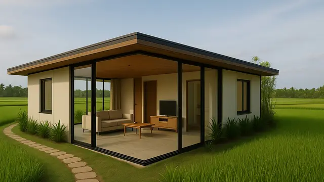 10 Desain Rumah Sederhana Mewah di Tengah Sawah, Bikin Enggan Pulang ke