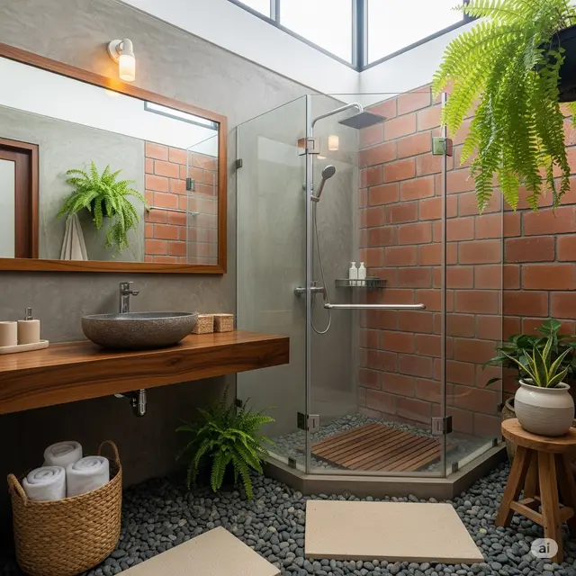 Kamar Mandi Alami dengan Batako Gedhek