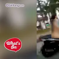 Seorang wanita yang diduga stres naik motor ke bandara Supadio tanpa busana. Aksinya ini sempat membuat geger warga sekitar.