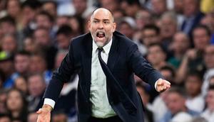 Pelatih Juventus, Igor Tudor saat melawan Real Madrid di Liga Champions, 23 Oktober 2025. (AP Photo/Manu Fernandez)