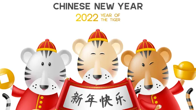 Ilustrasi Tahun Baru China 2022