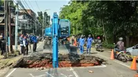 Pemkot Jaksel Kucurkan Rp 380 Juta untuk Perbaikan Saluran Amblas di Lenteng Agung