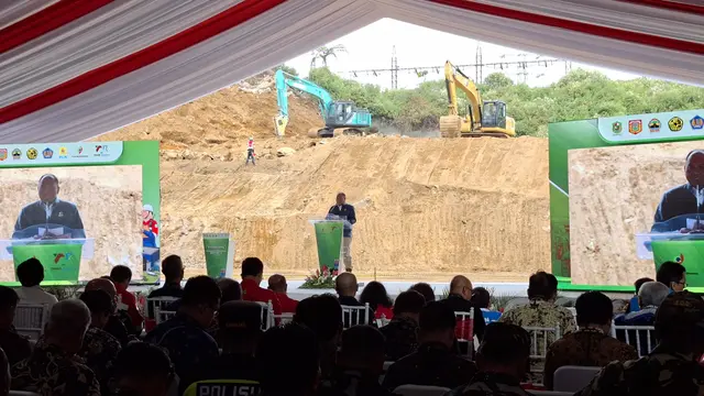 Direktur Panas Bumi, Ditjen EBTKE, Kementerian ESDM, Priatin Hadi Wijaya dalam Groundbreaking PLTP Dieng Unit 2, di Dieng, Wonosobo, Jawa Tengah, Kamis (25/6/2026). (Arief/Liputan6.com)
