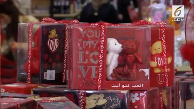 Warga Irak menyambut Hari Kasih Sayang dengan penuh suka cita.