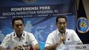Kepala BNN Komjen Budi Waseso saat rilis barang bukti sabu di Gedung BNN, Jakarta, Rabu (20/4). BNN mengamankan sabu sebanyak 13,9 kg yang berasal dari Taiwan dan Afrika Selatan. (Liputan6.com/Faizal Fanani)