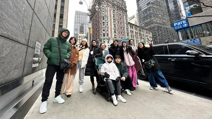 [Fimela] Liburan ke New York, Mulan Jameela Ditanya Soal Al El Dul