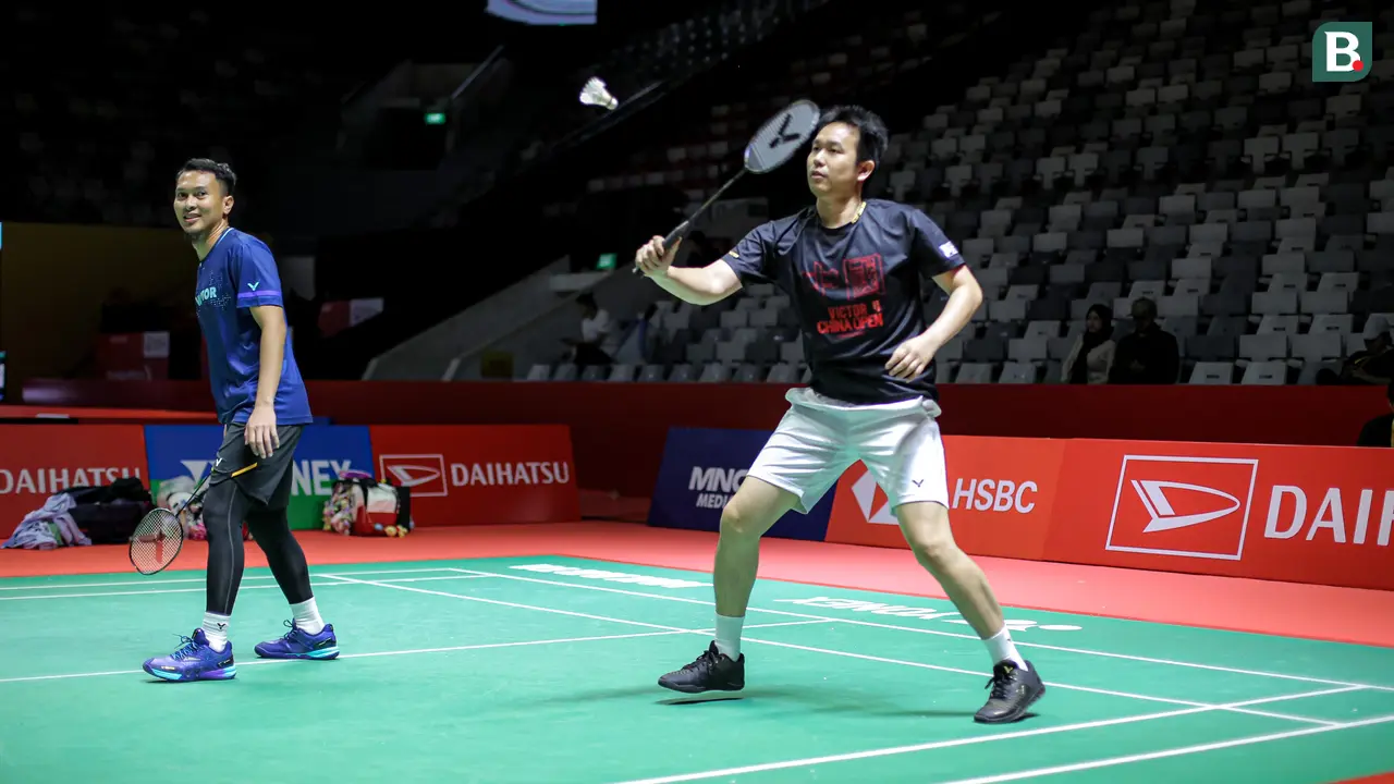 Foto: Latihan Resmi Terakhir Pasangan Mohammad Ahsan dan Hendra Setiawan sebelum Pensiun di Indonesia Masters 2025