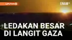 Ledakan besar terlihat menghiasi langit malam Gaza pada Selasa (waktu setempat), menandai babak baru serangan militer Israel.