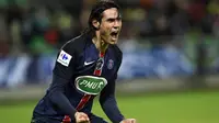 Striker Paris Saint-Germain asal Uruguay, Edinson Cavani. (AFP PHOTO/Philippe Desmazes)