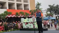 Gubernur DKI Jakarta, Anies Baswedan, melakukan aktivasi awal kawasan Kota Tua pasca revitalisasi (Liputan6.com/Winda Nelfira)