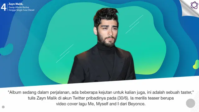 [Bintang] Zayn Malik, Garap Album Kedua hingga Single Sour Diesel