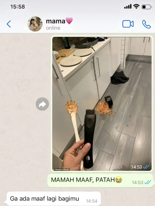 Chat Anak Mama Gagal Masak