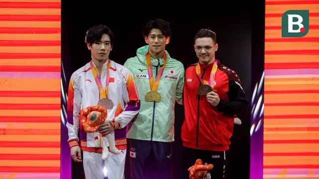 Foto: Daiki Hashimoto Catatkan Hattrick Kemenangan Kejuaraan Dunia Gimnastik di Jakarta