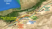 Lokasi gempa Iran atau Qumis. (Mike Norton)