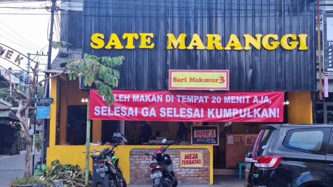 Spanduk Warung Sate Maranggi Viral Gara-Gara Aturan Makan 20 Menit - Vimarsana News