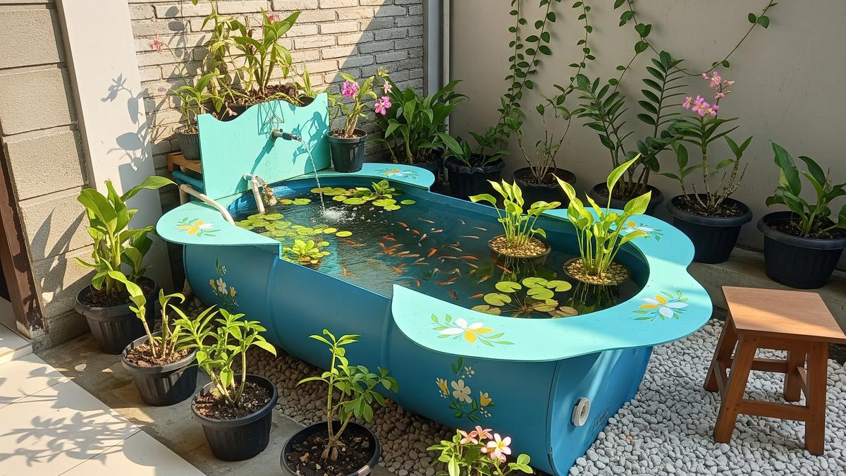 8 Model Kolam Ikan dari Drum Bekas, Bentuknya Sederhana tapi Unik