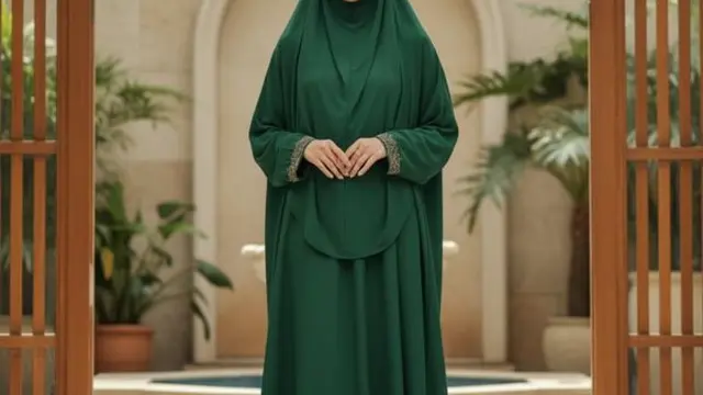 Model Gamis Abaya Syari (Image by Gemini AI)