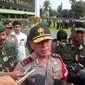 Kapolda Metro Jaya Irjen Pol M Iriawan memimpin apel gabungan TNI-Polri di Markas Kodam Jaya