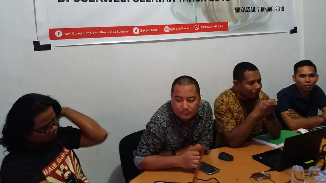 ACC Sulawesi mendesak dua orang tersangka dugaan korupsi hibah Pilwalkot Makassar jadi justice collaborator (Liputan6.com/ Eka Hakim)
