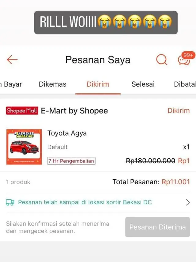 Tangkapan layar story instagram Febbryst