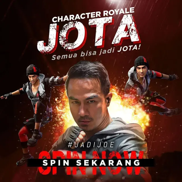 Aktor Joe Taslim digandeng oleh Free Fire dalam pembuatan karakter Jota.