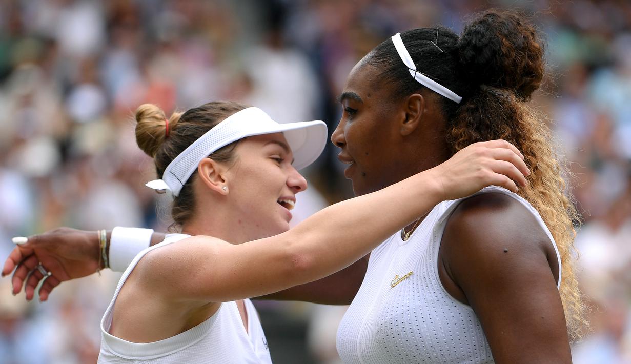 Foto Pelukan Simona Halep Usai Taklukkan Serena Williams Di Final Wimbledon Bola Liputan6 Com