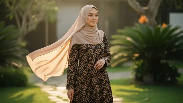 Gamis Motif Batik
