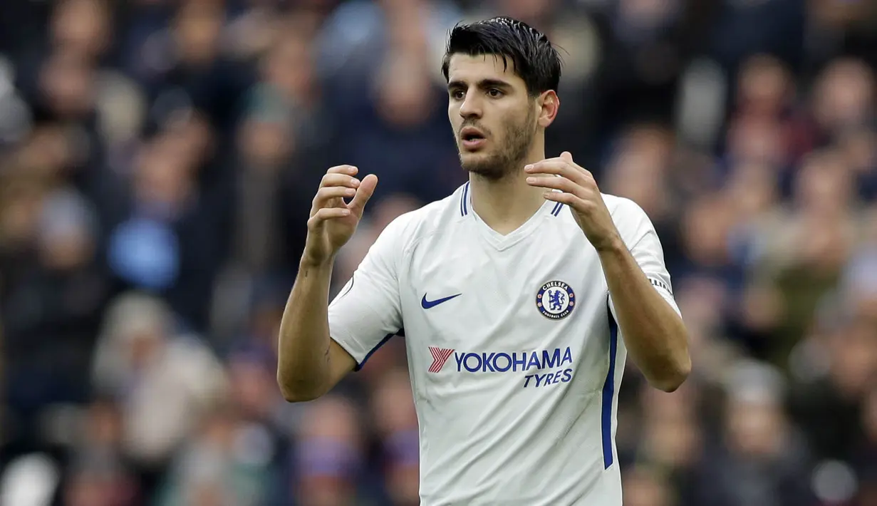 6. Alvaro Morata (Chelsea) - 9 Gol. (AP/Alastair Grant)