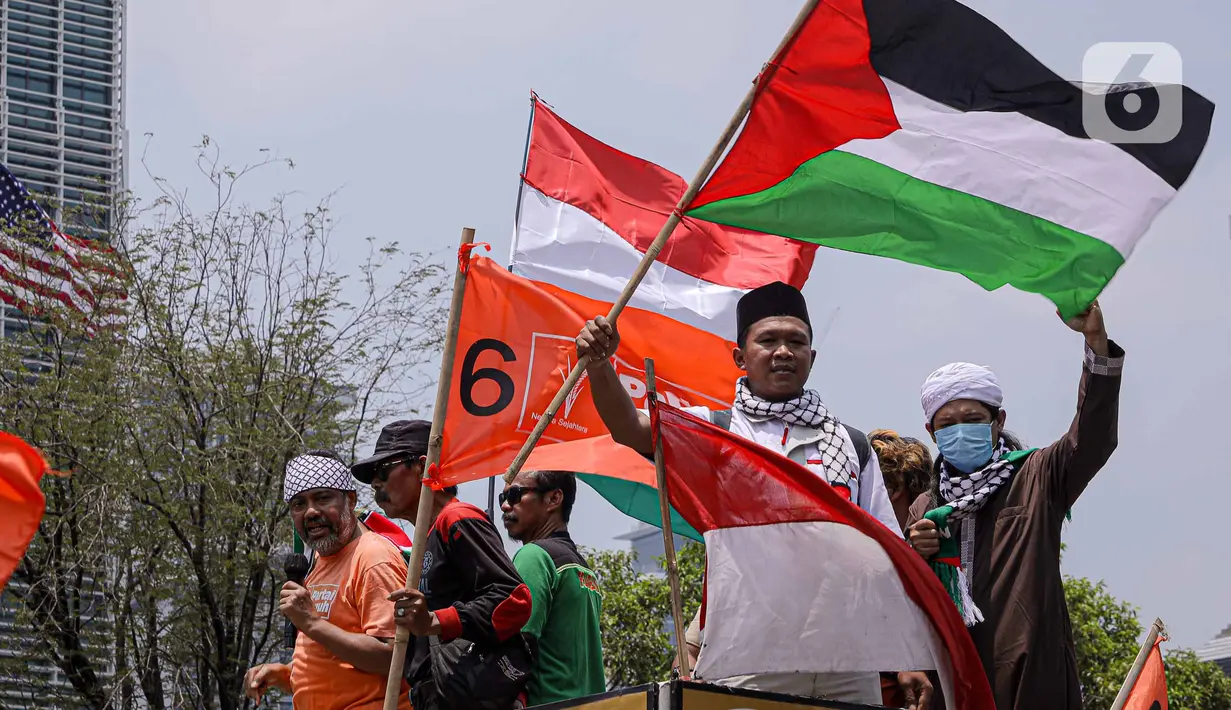 Aksi unjuk rasa diikuti ratusan anggota dari Partai Buruh dan Konfederasi Serikat Pekerja Indonesia (KSPI). (Liputan6.com/Faizal Fanani)