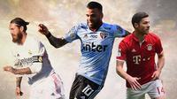 Ilustrasi - Sergio Ramos, Dani Alves, Xabi Alonso (Bola.com/Adreanus Titus)