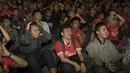 Ekspresi kekecewaan para pendukung Liverpool saat kalah dari Manchester United 1-3 ketika nonton bareng bersama Bola.com di Alibaba Futsal, Bekasi, Minggu (13/9/2015). (Bola.com/Vitalis Yogi Trisna)