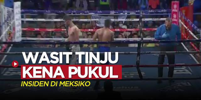 VIDEO: Wasit Tinju di Meksiko KO Setelah Kena Pukul di Atas Ring