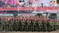 Tahun ini, ulang tahun marinir mengambil tema Marinir Untuk Indonesia. (Liputan6.com/Helmi Fithriansyah) 
