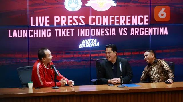 FOTO Konfernsi Pers Harga Tiket Timnas Indonesia Vs Argentina