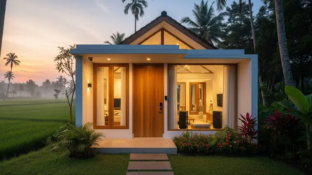 Model Rumah Kecil Bergaya Japandi Mewah Terbaru 2025/ Ilustrasi AI
