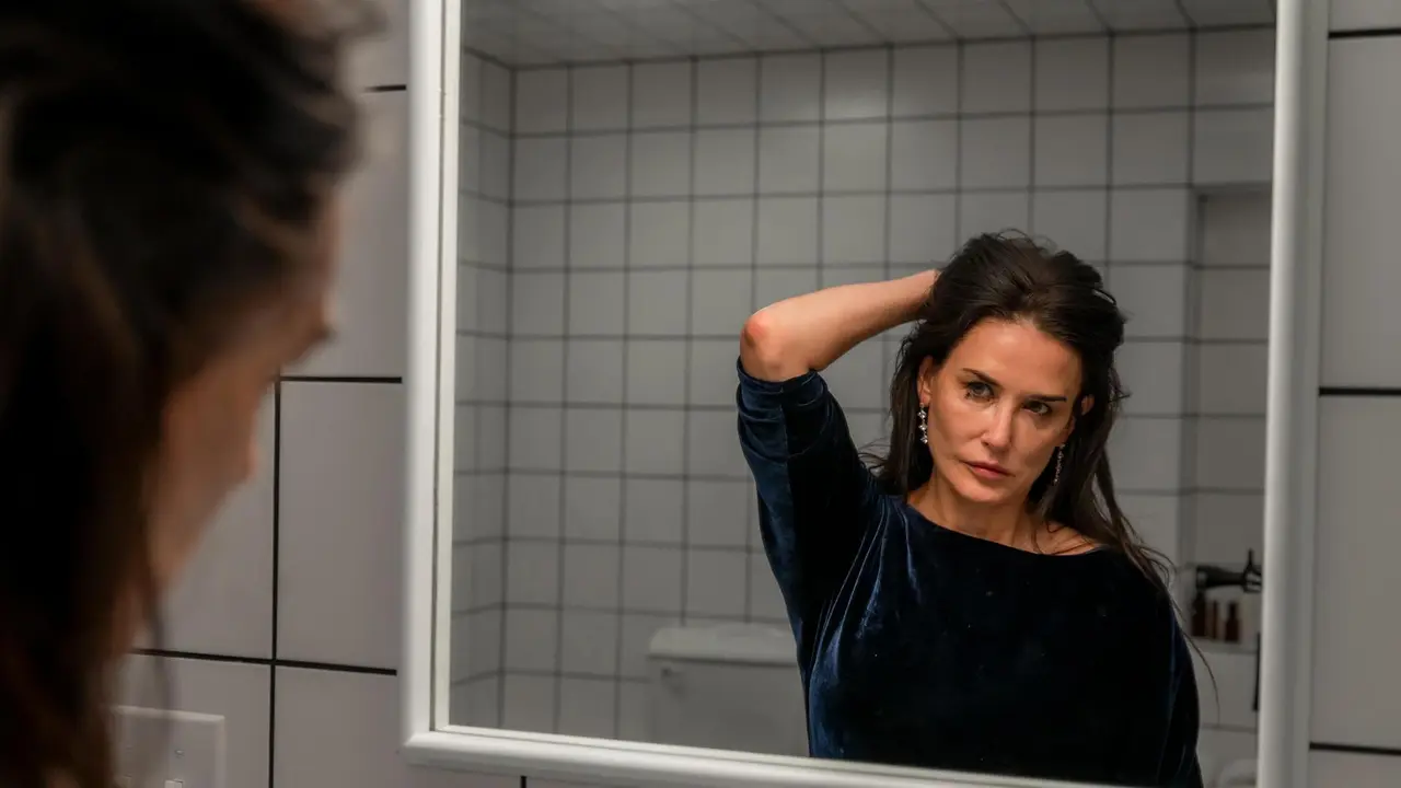 Demi Moore dalam film The Substance. (Foto: Dok. Mubi/ Metropolitan Filmexport)