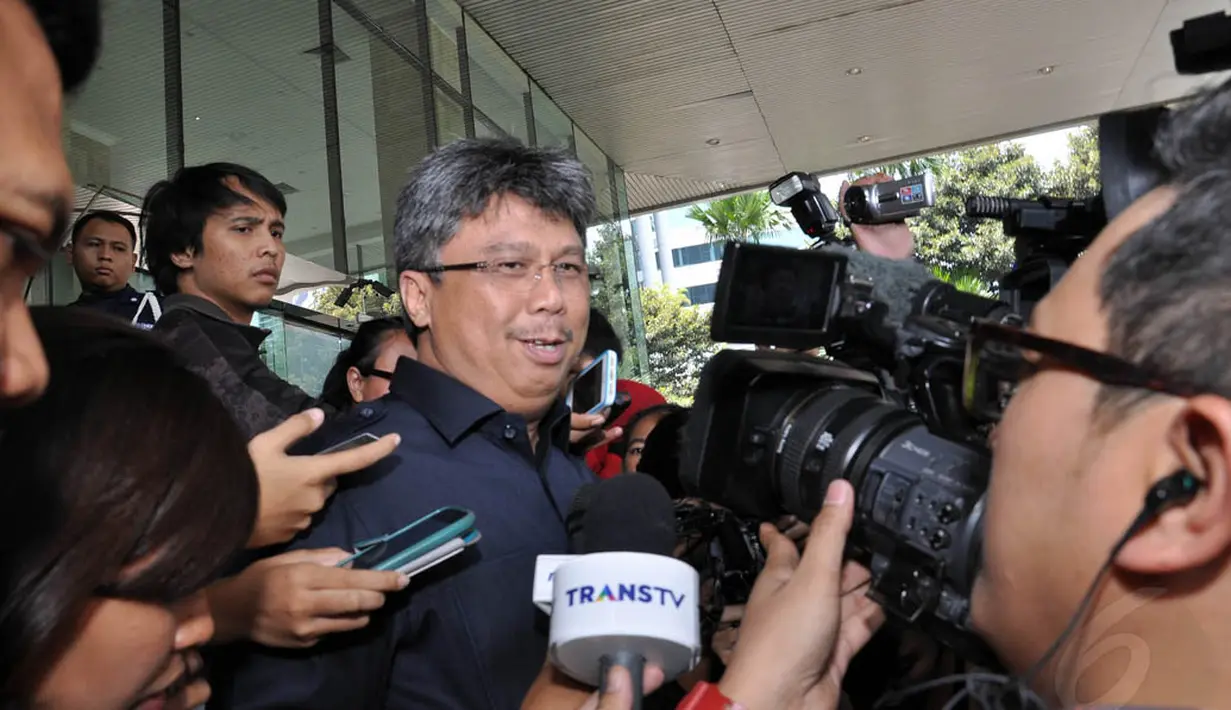 Paul Nelwan mengaku hanya ditanya satu pertanyaan oleh penyidik KPK ketika diperiksa, Jakarta, (30/9/14). (Liputan6.com/Miftahul Hayat)