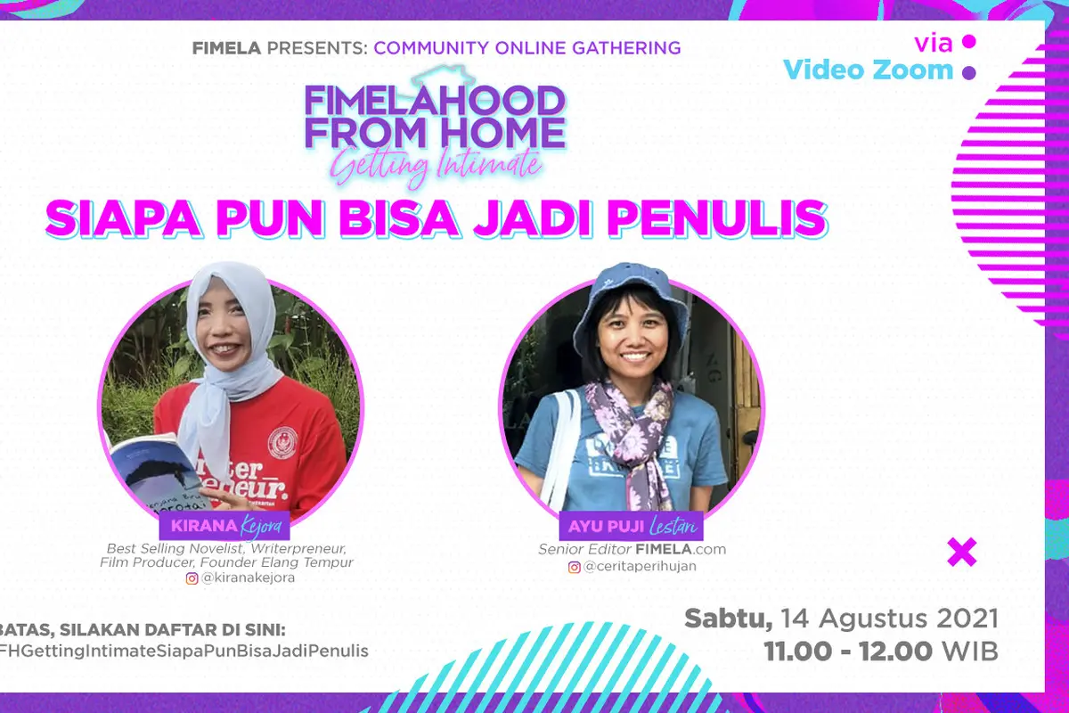 Belajar Jadi Penulis Bersama Kirana Kejora di FFH Getting Intimate, Daftar Langsung di Sini