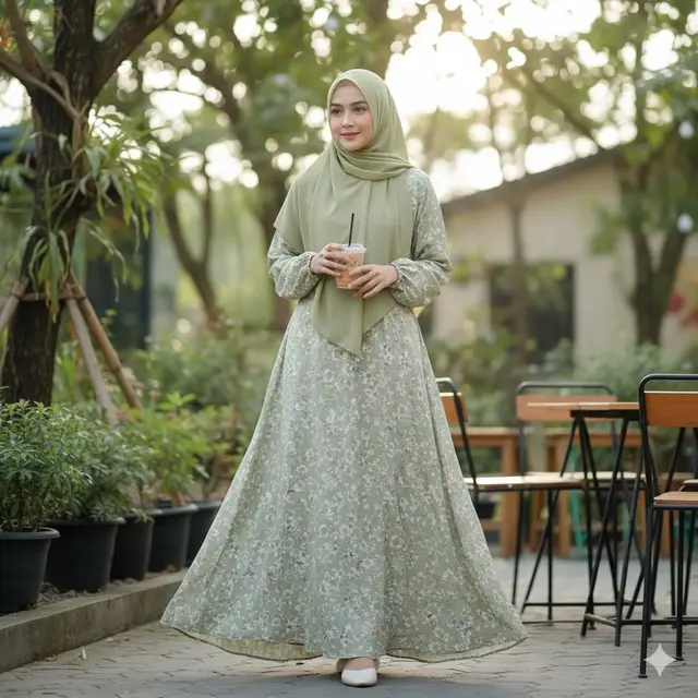 Gamis Potongan A-Line Longgar