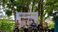 Konferensi pers di kantor Walhi Aceh, Kamis (30/11/2023) mengundang sejumlah kepala desa terkait konflik gajah versus manusia di dataran tinggi Gayo (Liputan6.com/Rino Abonita)