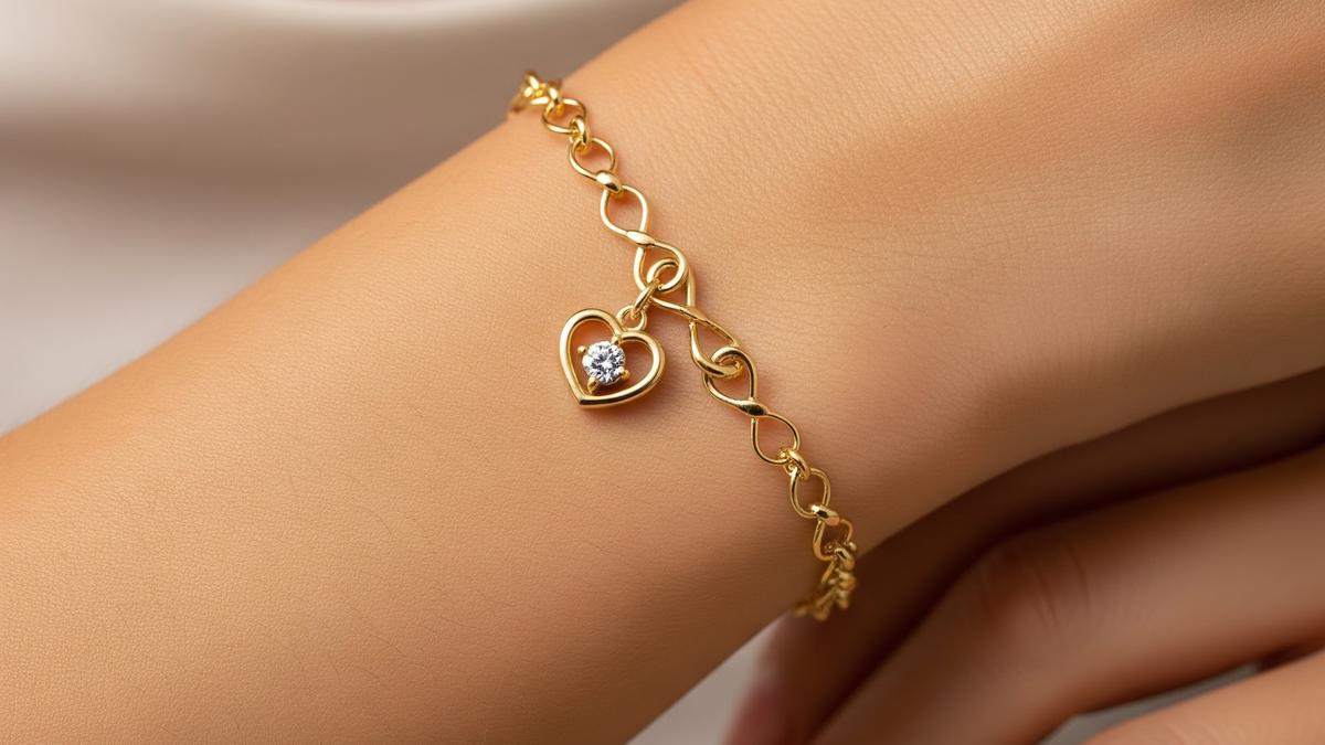 7 Gelang Emas 1 Gram Kombinasi Rantai dan Batu Zircon untuk Sentuhan Glamor, Inspirasi Tampilan Memukau