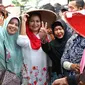 Calon Wakil Gubernur Jawa Timur Puti Guntur Soekarno mengucapkan terima kasih atas dukungan dari relawan Joko Widodo (Liputan6.com/Dian Kurniawan)