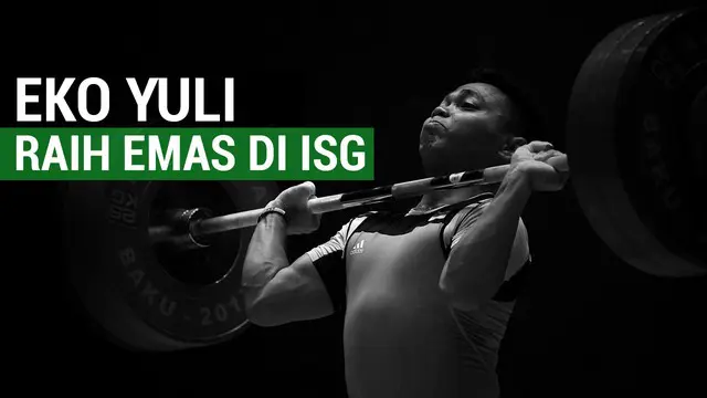 Lifter Indonesia, Eko Yuli Irawan meraih emas pada nomor 62 kg putra pada ajang Islamic Solidarity Games 2017 di Baku, Azerbaijan.