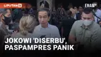Paspampres Panik, Jokowi Diserbu Wartawan Asing