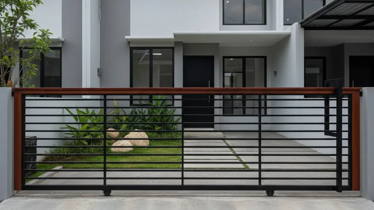 Model Pagar Besi Motif Geometris