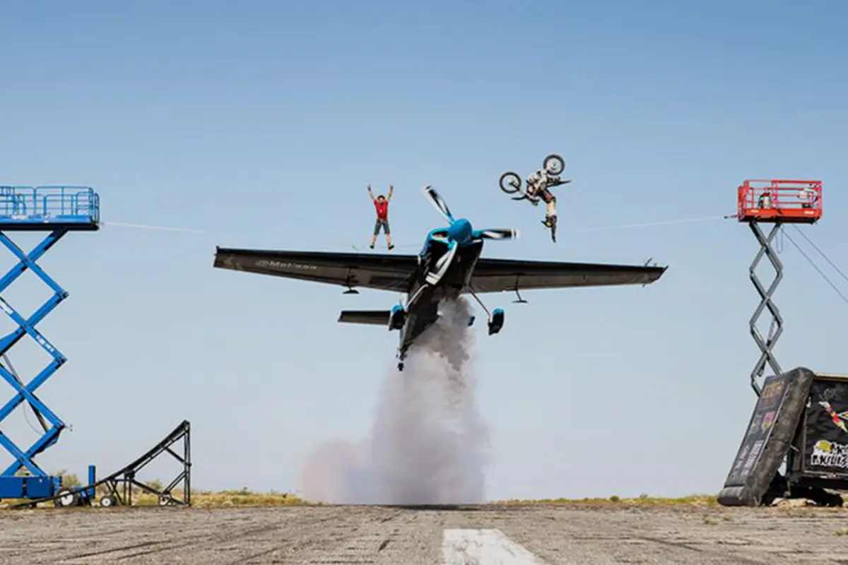 Aksi Jimmy Fitzpatrick, freestyler motorcross. 