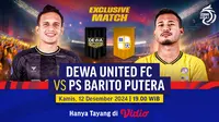 Link Siaran Langsung BRI Liga 1: Dewa United vs Barito Putera di Vidio