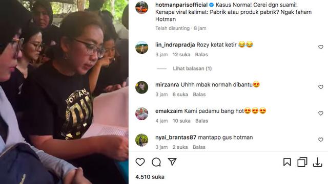Hotman Paris Sedang Pelajari Kasus Norma Risma. (instagram.com/hotmanparisofficial)